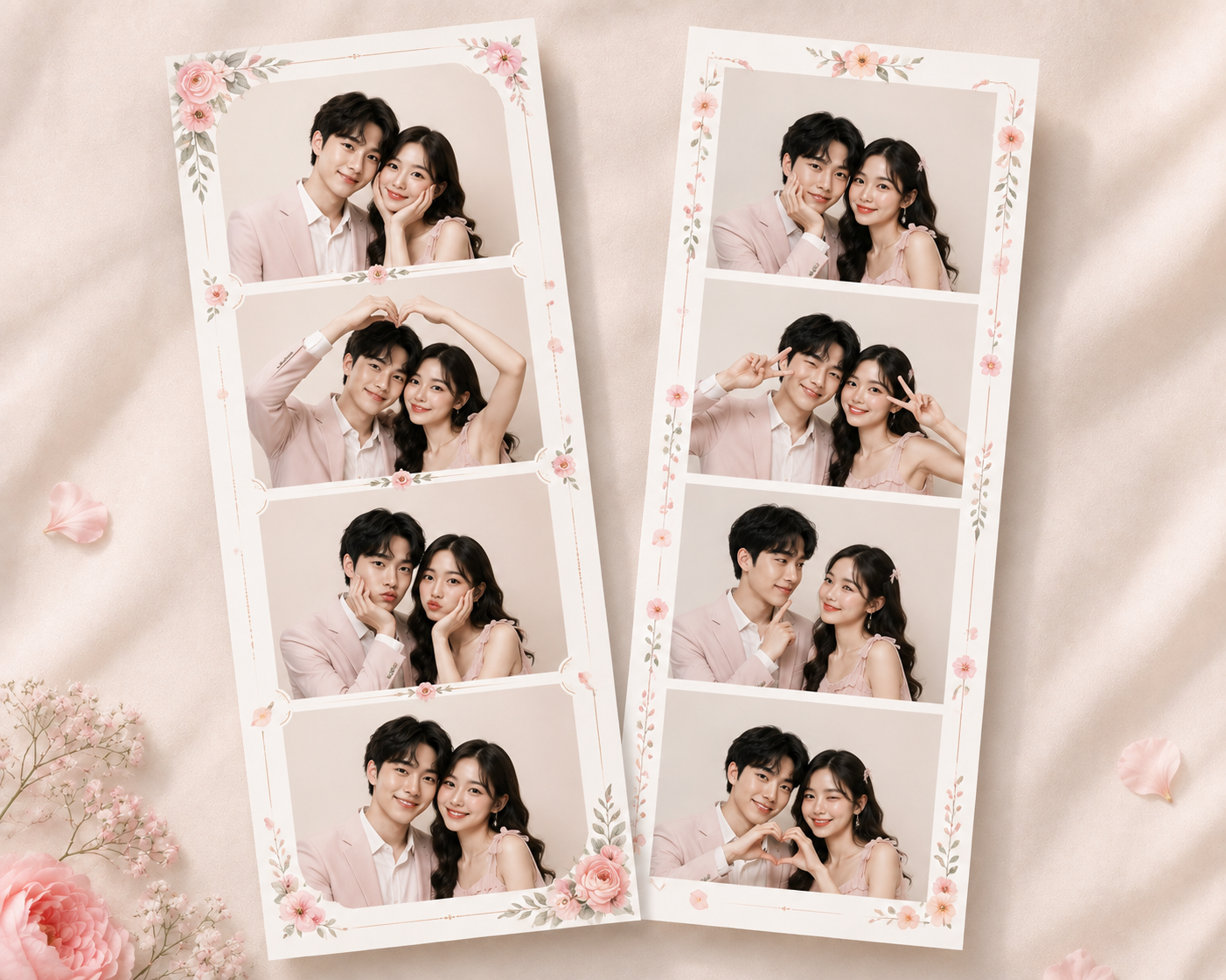 Contoh frame photobooth tema Romantic Bloom